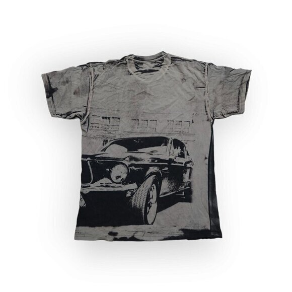 Vintage Bullitt Steve McQueen Promo Mustang All Over Print T Shirt Mens Large - Picture 2 of 7